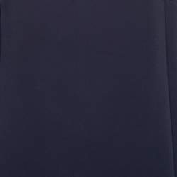 Gucci Navy Blue Crepe Contrast Trim Shift Dress S