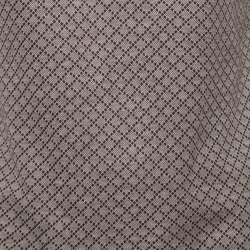 Pre Owned Gucci Brown Patterned Cotton Pique Short Sleeve Polo T-Shirt L