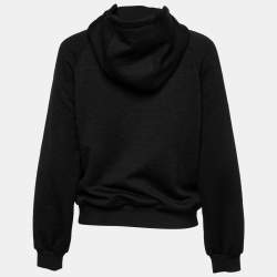 Pre Owned Gucci Black GG Jacquard Jersey Zip-Front Jacket XS