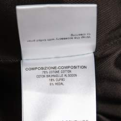 Pre Owned Gucci Dark Brown GG Monogram Velvet Mini Skirt S
