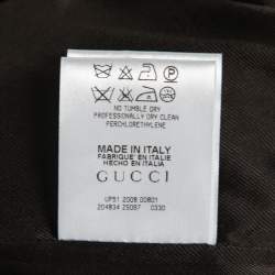 Pre Owned Gucci Dark Brown GG Monogram Velvet Mini Skirt S