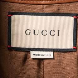 Gucci Brown GG Canvas Leather Trim Jacket & Shorts Set S  