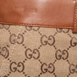 Gucci Brown GG Canvas Leather Trim Jacket & Shorts Set S  