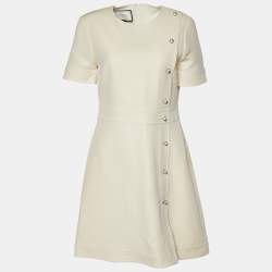 Gucci Cream Wool & Silk Mini Dress L