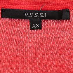 Gucci Red Cashmere & Wool Knit Jumper XS