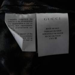 Gucci Black Multicolor Printed Silk Tapered Trousers M