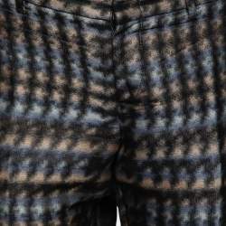 Gucci Black Multicolor Printed Silk Tapered Trousers M