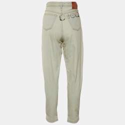 Pre Owned Gucci Dusky Blue Denim Distressed Jeans M