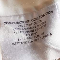 Pre Owned Gucci White Stretch Cotton Pleated Detail Shirt S