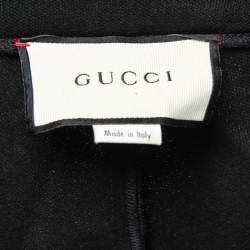 Pre Owned Gucci Black Tech Jersey Web Trim Detail Leggings XS 