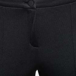 Pre Owned Gucci Black Tech Jersey Web Trim Detail Leggings XS 