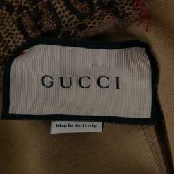 Pre Owned Gucci Brown GG Jacquard Jersey Drawstring  Joggers M