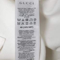 Pre Owned Gucci White Cotton Buttoned Mini Skirt S   