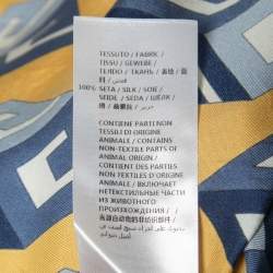 Gucci Yellow Logo Cube Printed Silk Shirt M