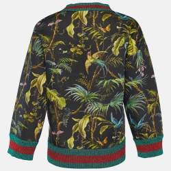 Gucci Black Jungle Print Neoprene Sweatshirt M