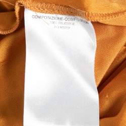 Pre Owned Gucci Mustard Yellow Jersey Plisse Mini Dress S