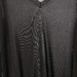 Pre Owned Gucci Olive Green Knit V-Neck Long Sleeve Sweater S