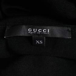 Gucci Black Knit Ring-Front Detail Top XS