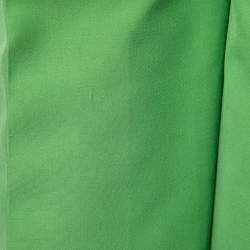 Pre Owned Gucci Green Crepe Front-Pocket Short-Sleeve Jumpsuit L