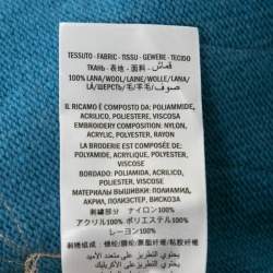 Pre Owned Gucci X NY Yankees Blue Wool Embroidered Sweater Dress S