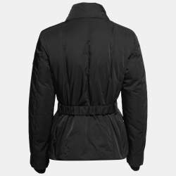 Gucci Black Synthetic Belted Down Jacket M