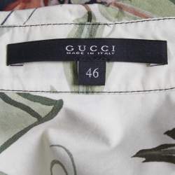 Pre Owned Gucci Black Floral Printed Cotton Shirt L