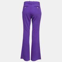 Gucci Purple Crepe Straight Leg Trousers S
