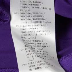 Gucci Purple Crepe Straight Leg Trousers S