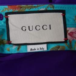 Gucci Purple Crepe Straight Leg Trousers S