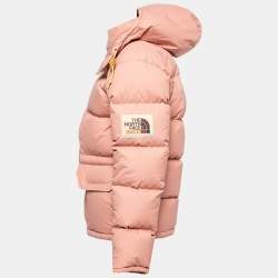 Pre Owned North Face X Gucci Light Pink Down Jacket S
