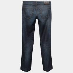 Pre Owned Gucci Dark Blue Denim 70s Jeans S Waist 28"