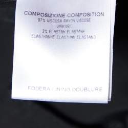 Pre Owned Gucci Black Crepe Drawstring Hen Detail Mini Skirt M