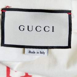 Gucci Cream Jersey Hypnotism Print T-Shirt M