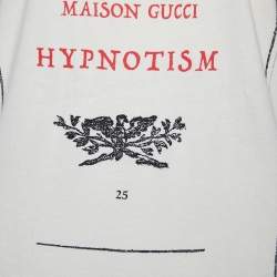 Gucci Cream Jersey Hypnotism Print T-Shirt M