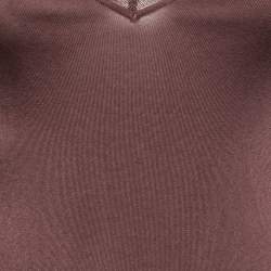 Pre Owned Gucci Purple Knit V-Neck Top XS