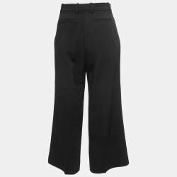 Pre Owned Gucci Black Crepe Tailored Flared Trousers S