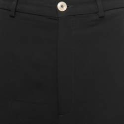 Pre Owned Gucci Black Crepe Tailored Flared Trousers S