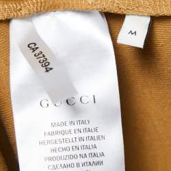 Gucci Brown Logo Printed Jersey Jacket Dress M