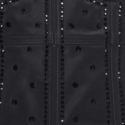Gucci Black Silk Crystal-Embellished Corset Top S