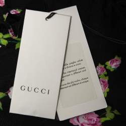 Pre Owned Gucci Black Floral Printed Crepe Blouse S