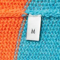 Pre Owned Gucci Multicolor Striped Wool Tiger Embroidered Sweater M