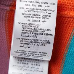 Pre Owned Gucci Multicolor Striped Wool Tiger Embroidered Sweater M