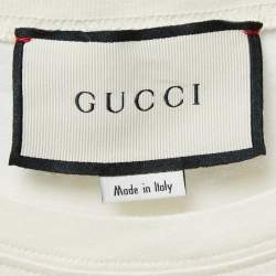 Gucci Cream Cotton Cities Print T-Shirt S