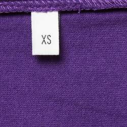Gucci Purple Cotton Blind For Love Embroidered T-Shirt XS