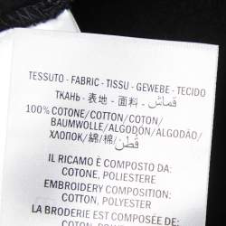Pre Owned Gucci Black Cotton Tiger Print Embellished T-Shirt S