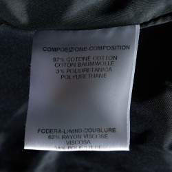 Gucci Black Velvet Button Front Blazer L