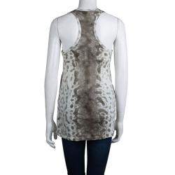 Pre Owned Gucci Snakeskin Print Sleeveless  Racerback Tank Top S