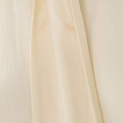Gucci Cream Silk Bow Tie Detail Shirt M