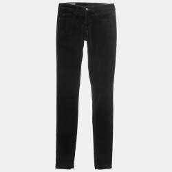 Gucci Black Velvet Skinny Jeans S Waist 30"