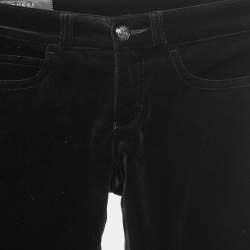 Gucci Black Velvet Skinny Jeans S Waist 30"